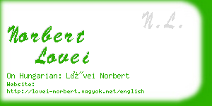 norbert lovei business card